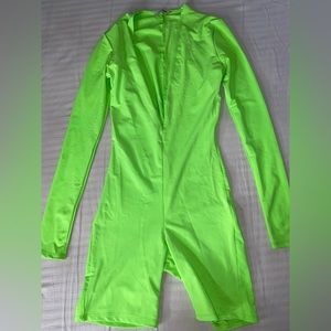 Fashion Nova Neon green romper